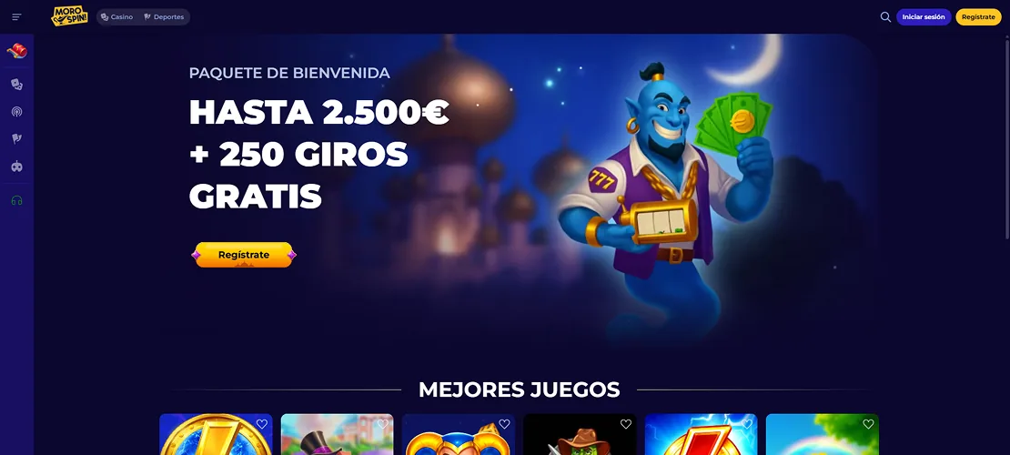 Captura de MoroSpin: velocidad de pago y fidelidad